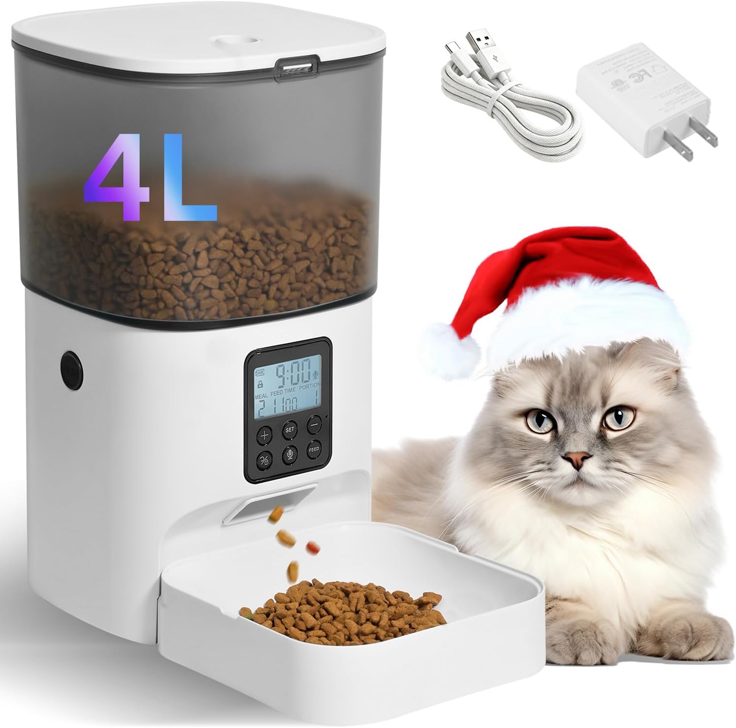 Automatic Feeder, 4 L, with Voice Recorder