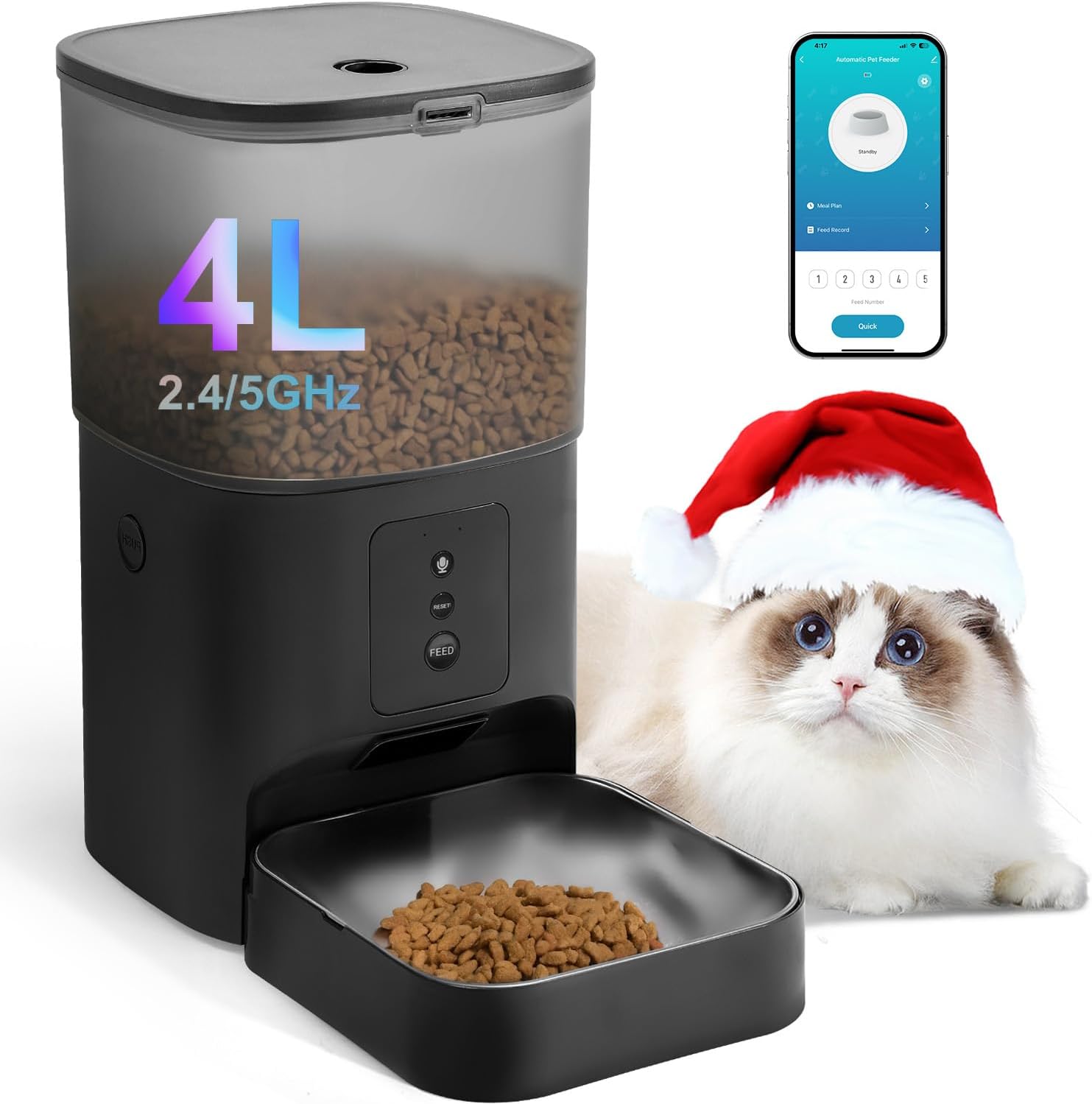 Automatic Feeder, 4 L, with Voice Recorder