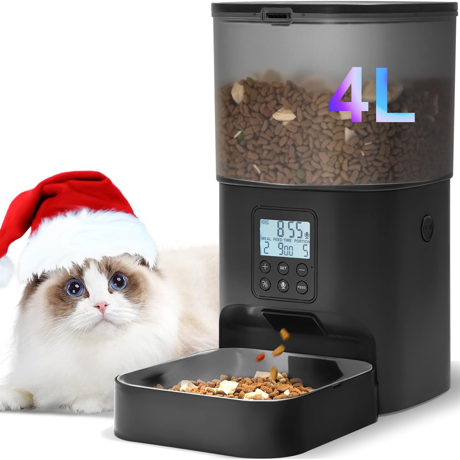 Automatic Feeder, 4 L, with Voice Recorder