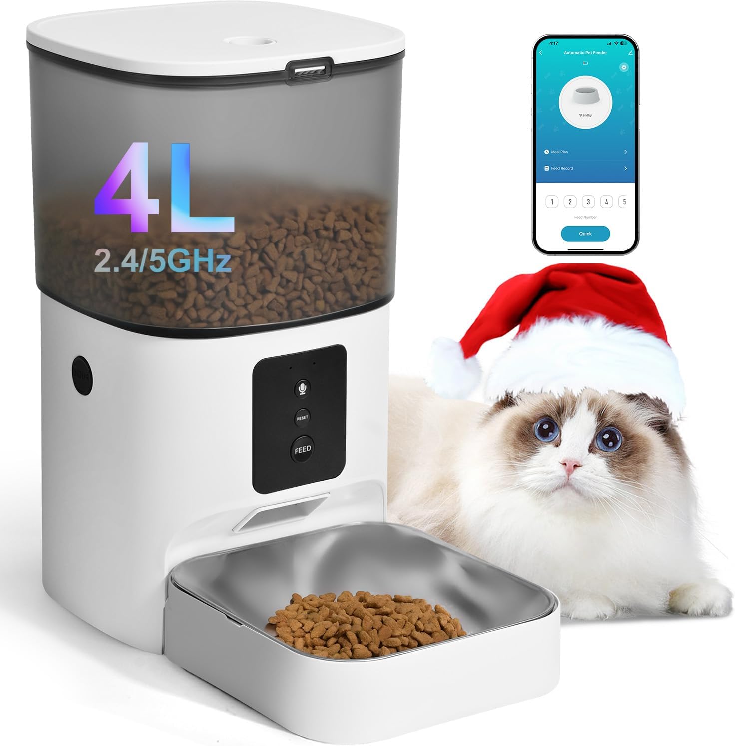 Automatic Feeder, 4 L, with Voice Recorder