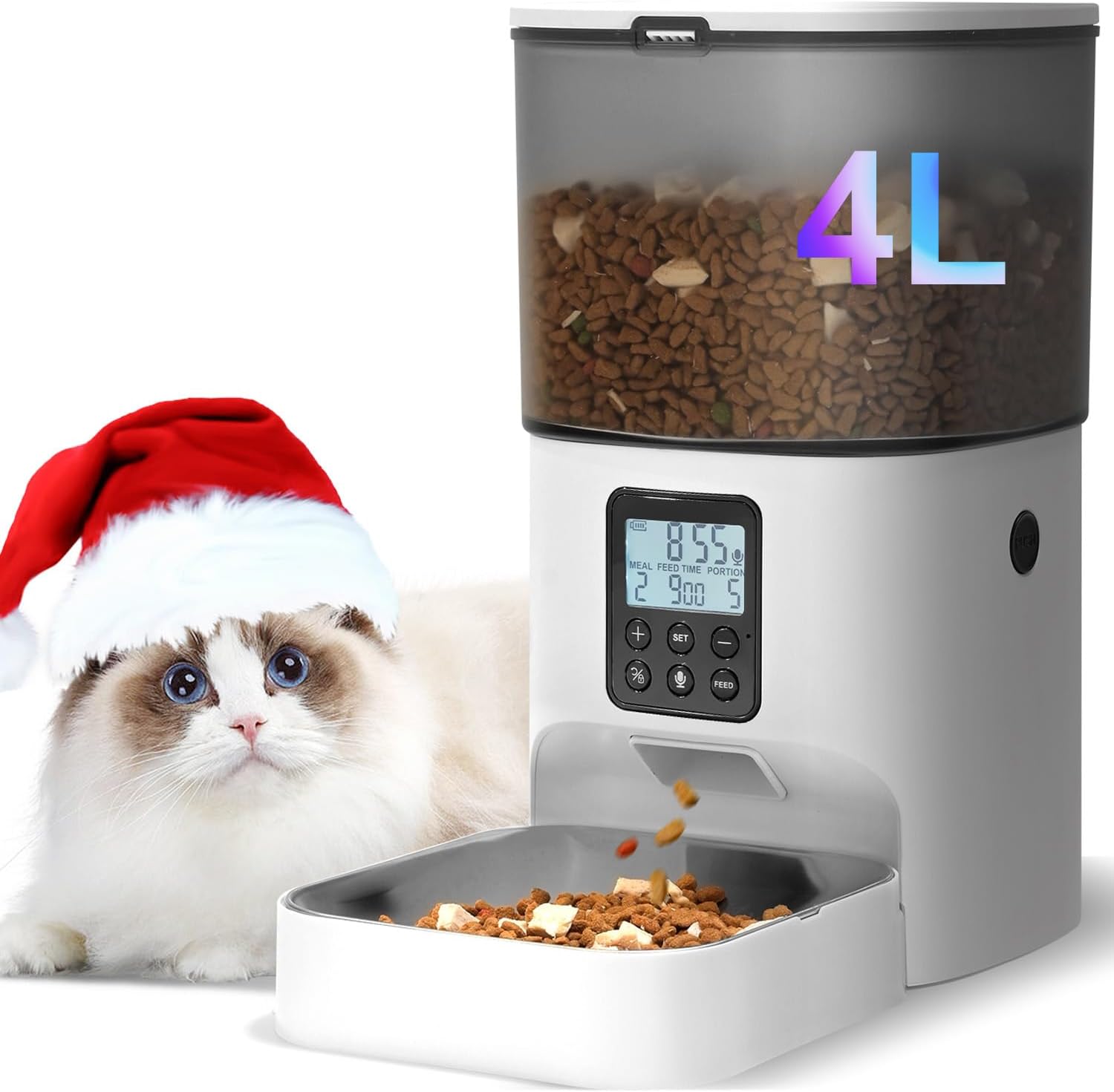 Automatic Feeder, 4 L, with Voice Recorder