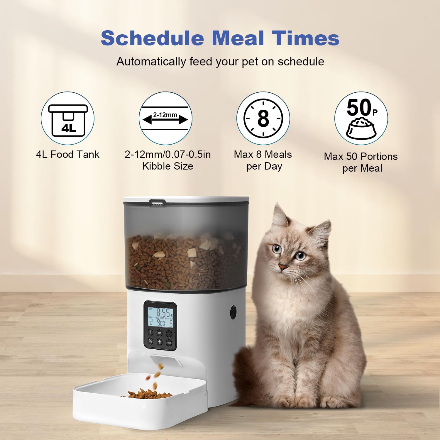 Automatic Feeder, 4 L, with Voice Recorder