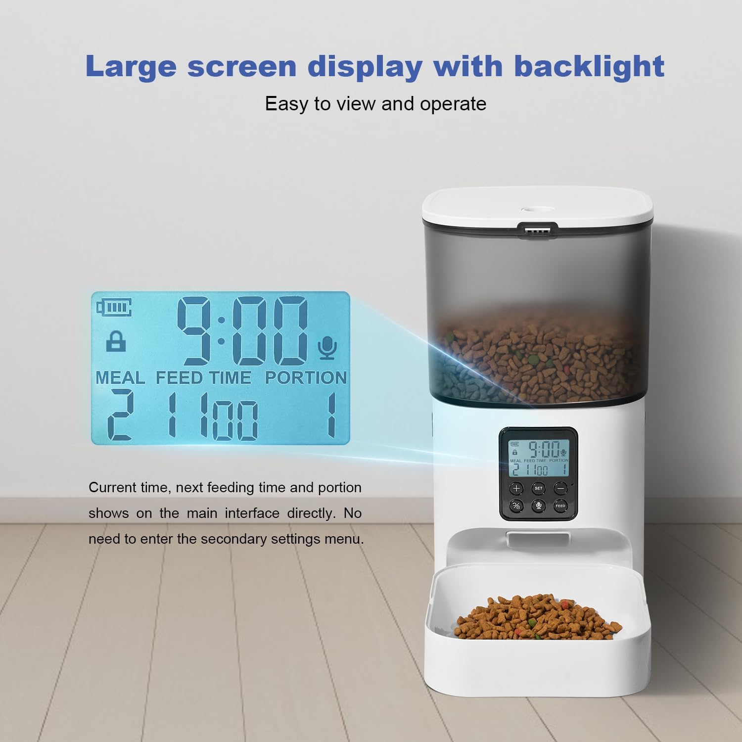 Automatic Feeder, 4 L, with Voice Recorder
