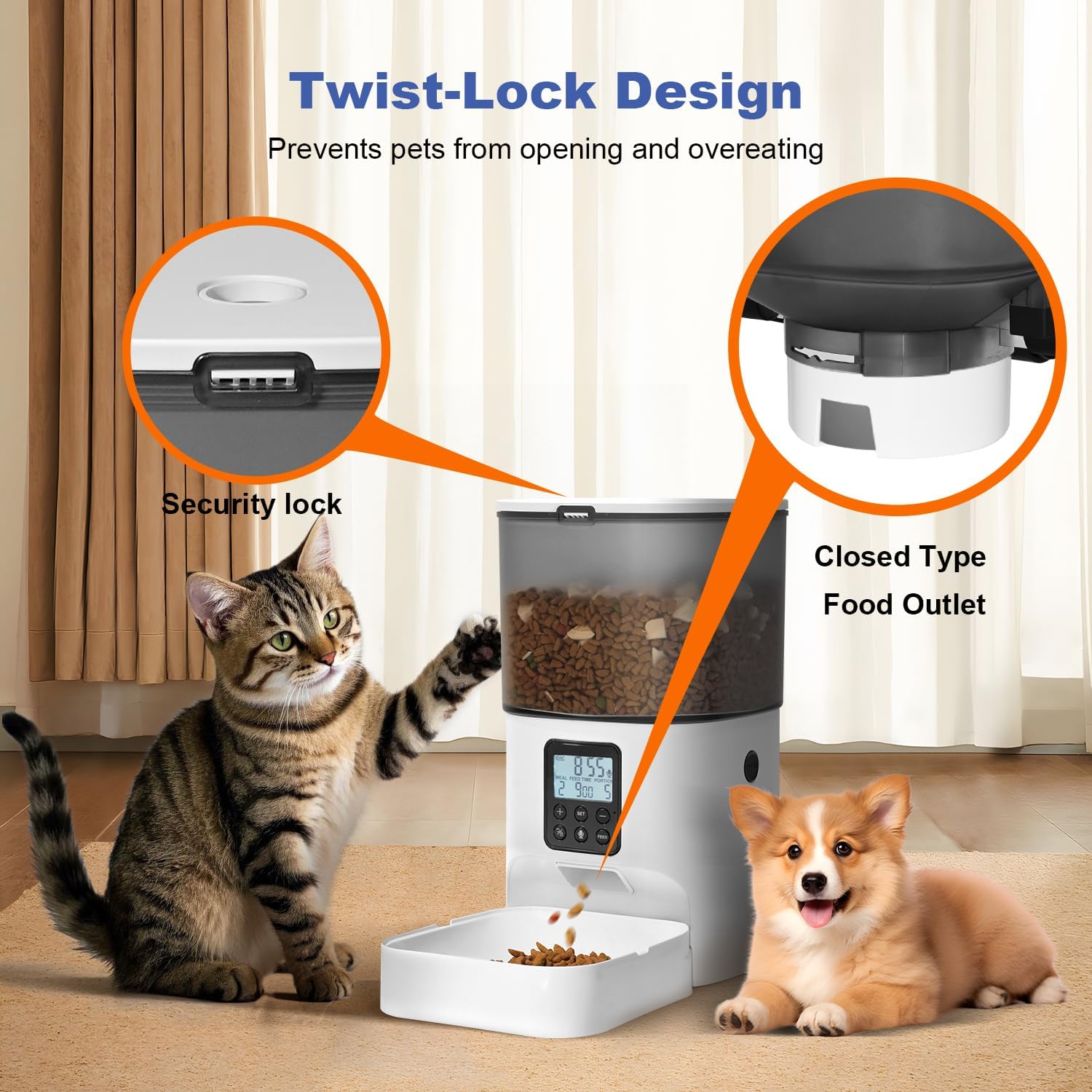 Automatic Feeder, 4 L, with Voice Recorder