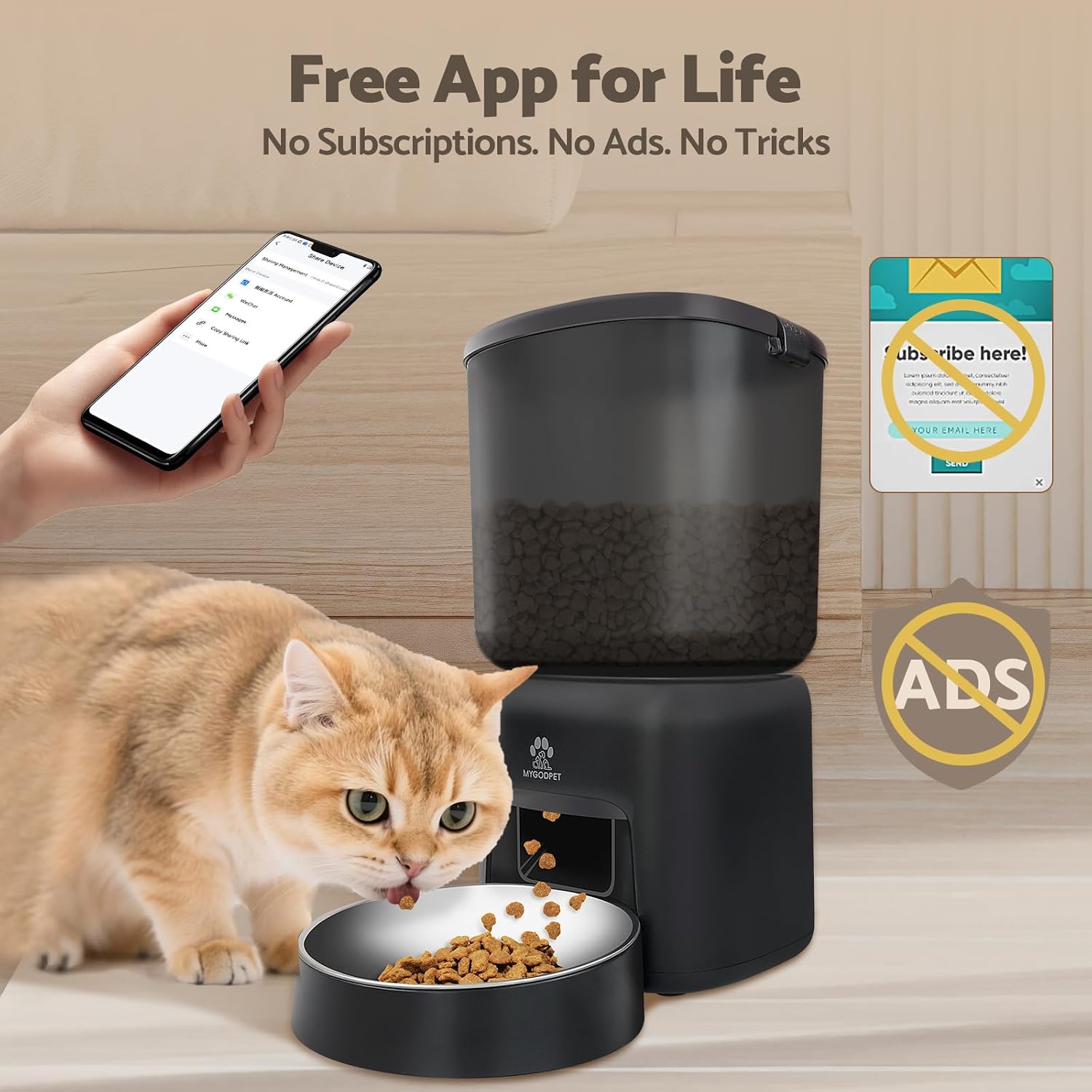 Automatic Feeder, 5 L, App Controlled