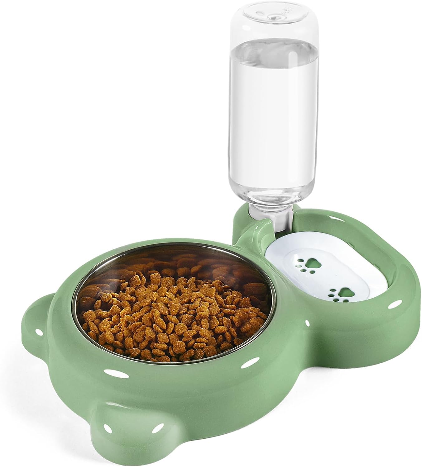 Bowl Set with Water Dispenser, Green