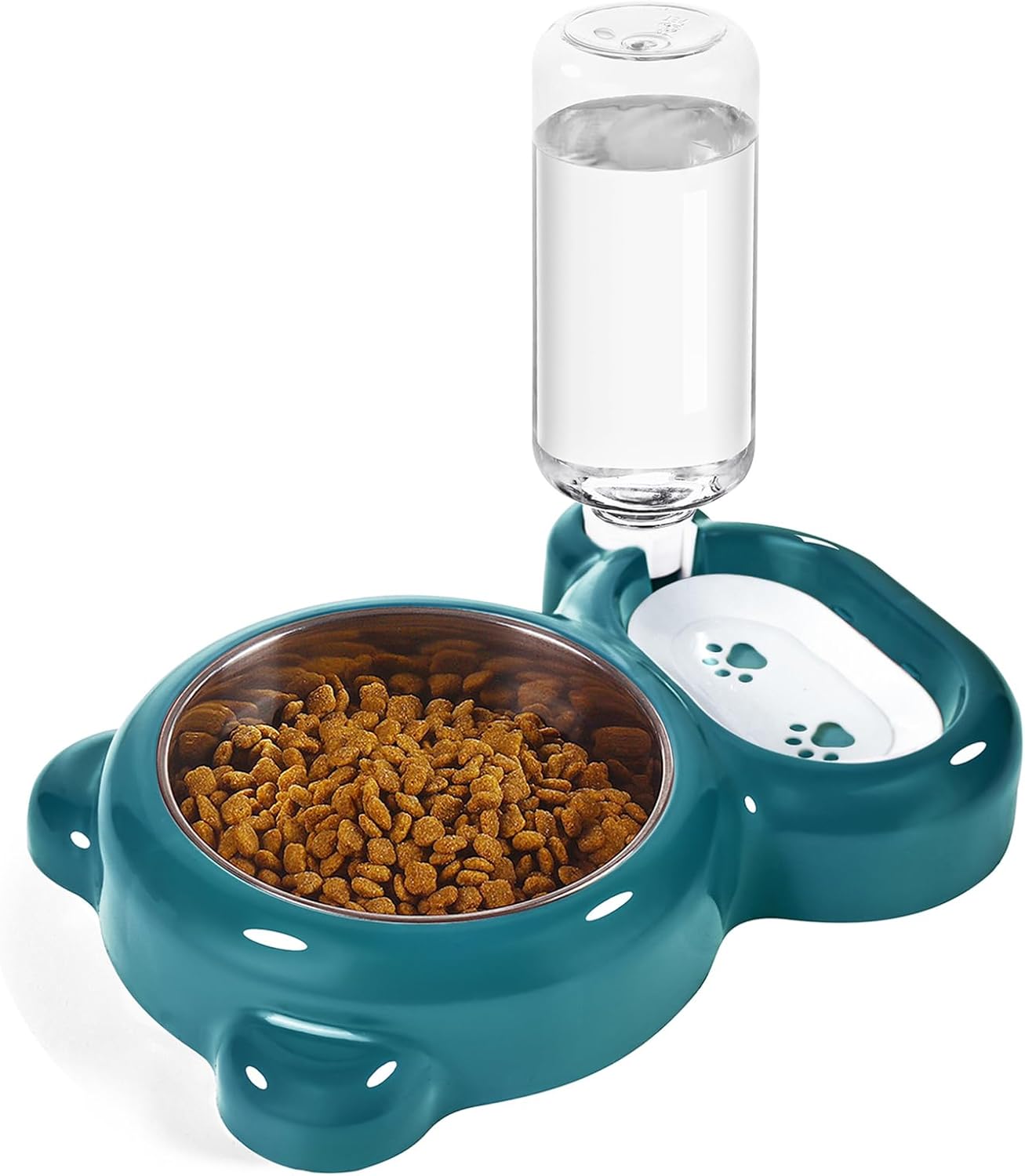 Bowl Set with Water Dispenser, Green