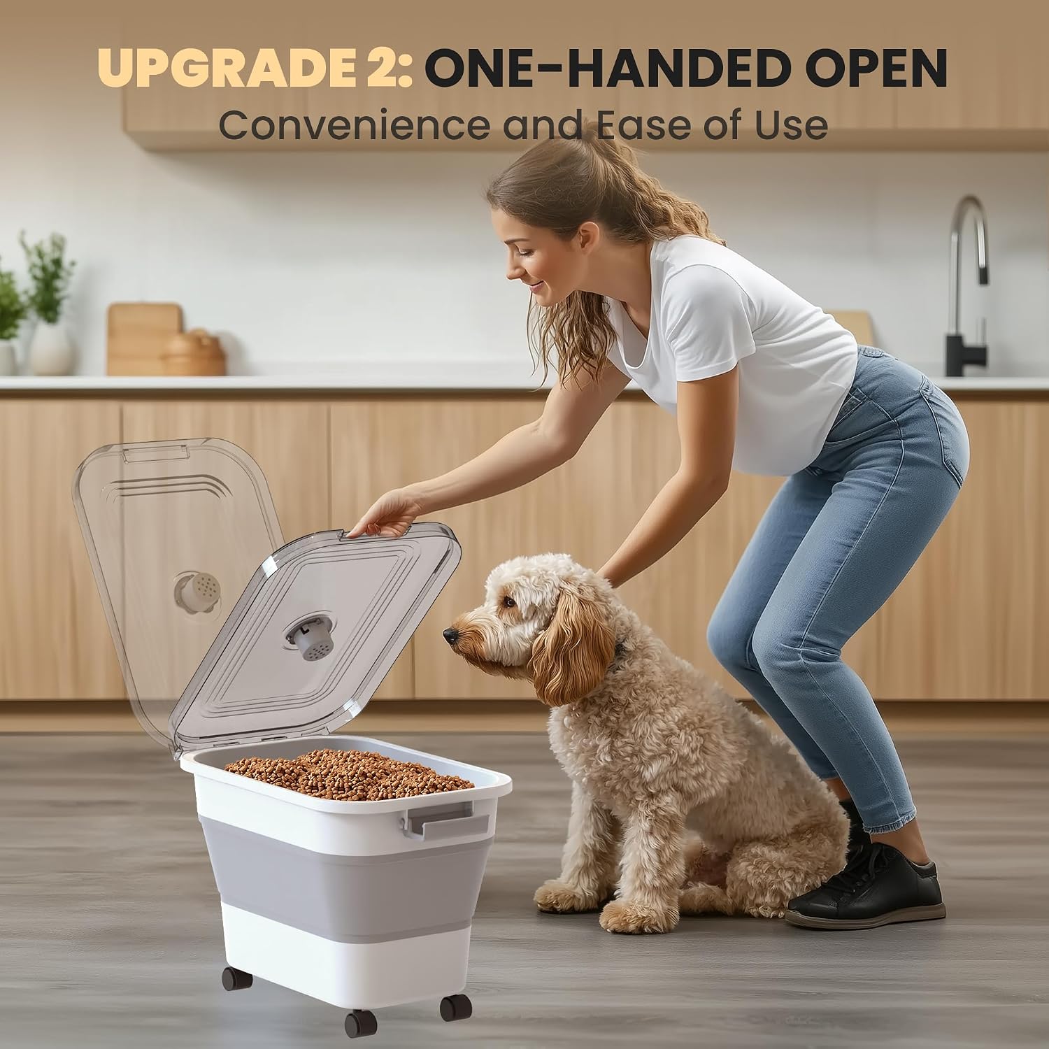 Collapsible Pet Food Container, 20–23 lb