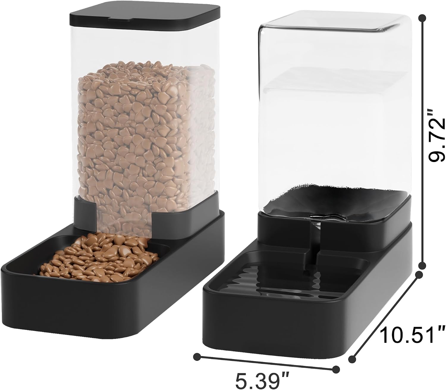Gravity Feeder and Water Set with Bowl, 3.3 L