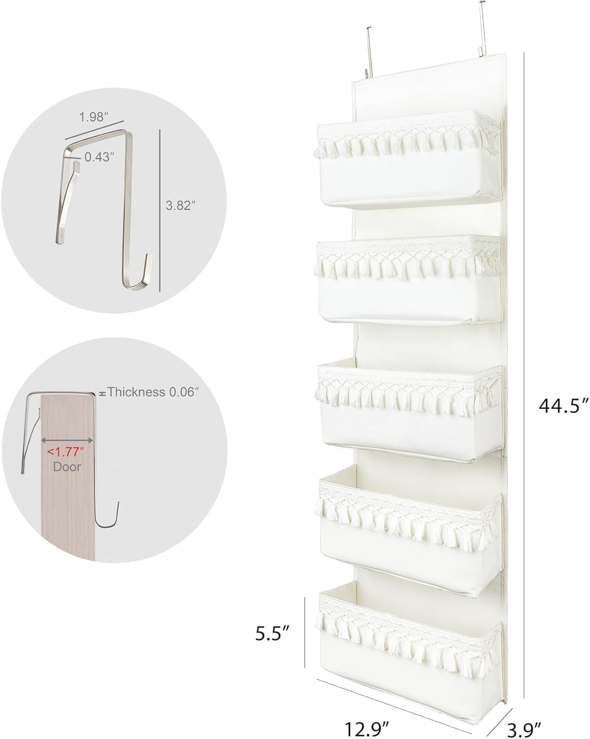 Over-the-Door Pet Supplies Organiser, Beige