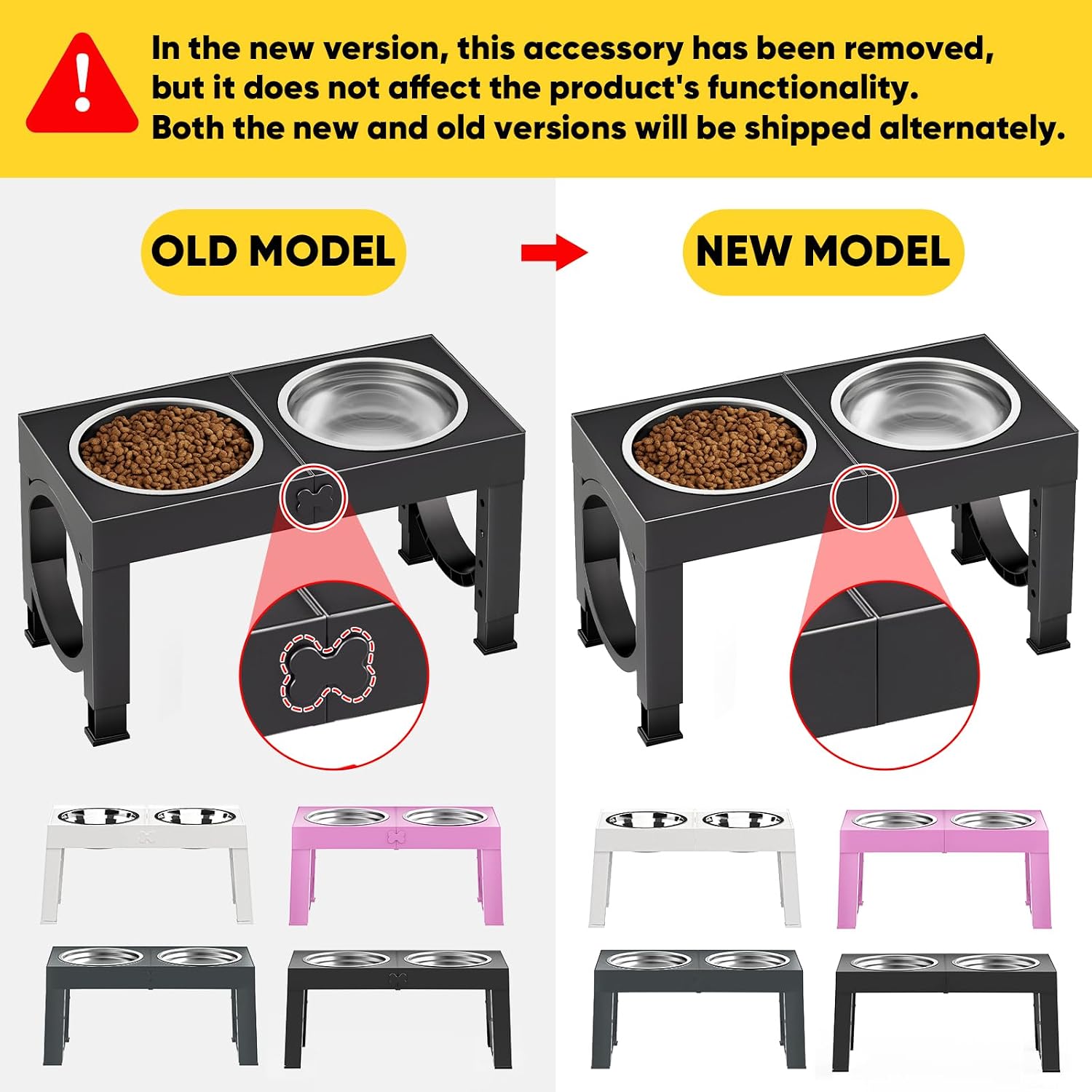 Raised Steel Bowl Stand, 5 Heights