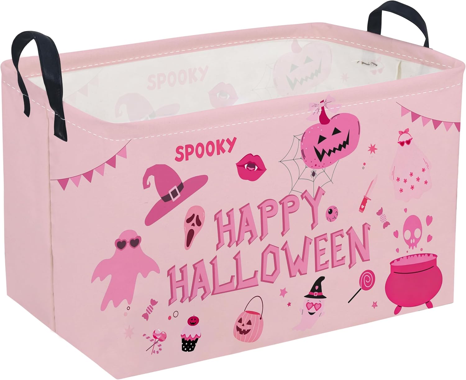 Rectangular Storage Basket with Handles, Paw Print