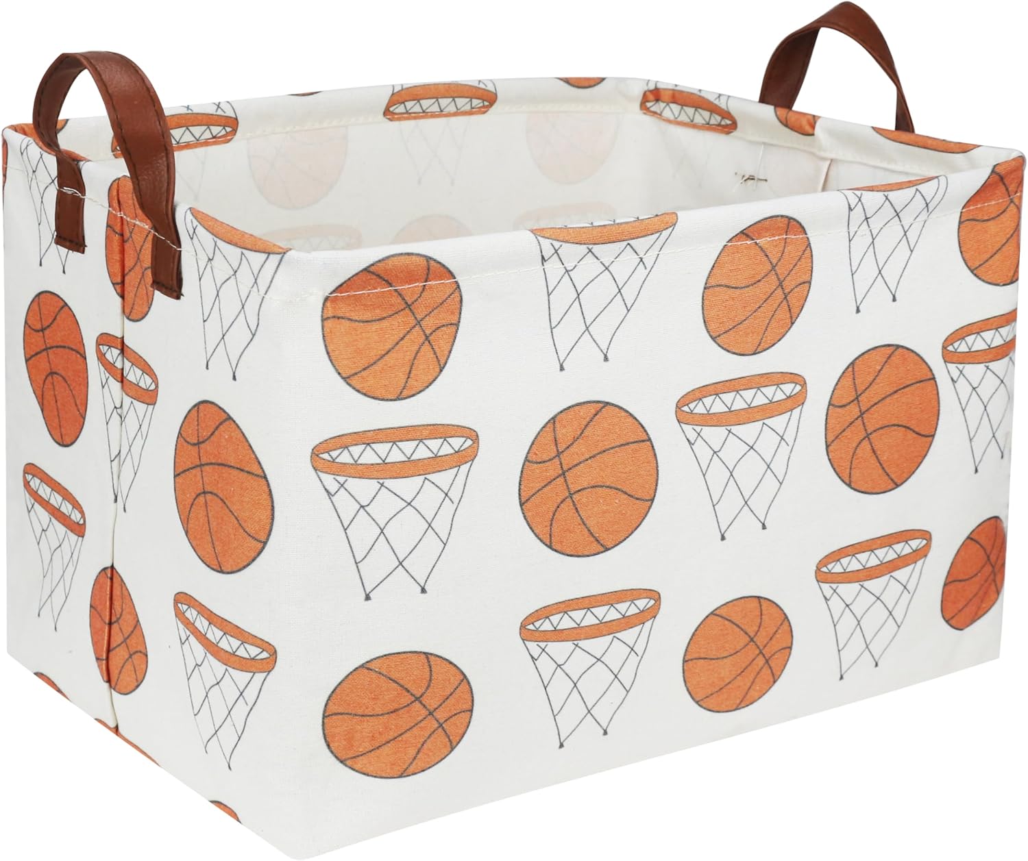 Rectangular Storage Basket with Handles, Paw Print