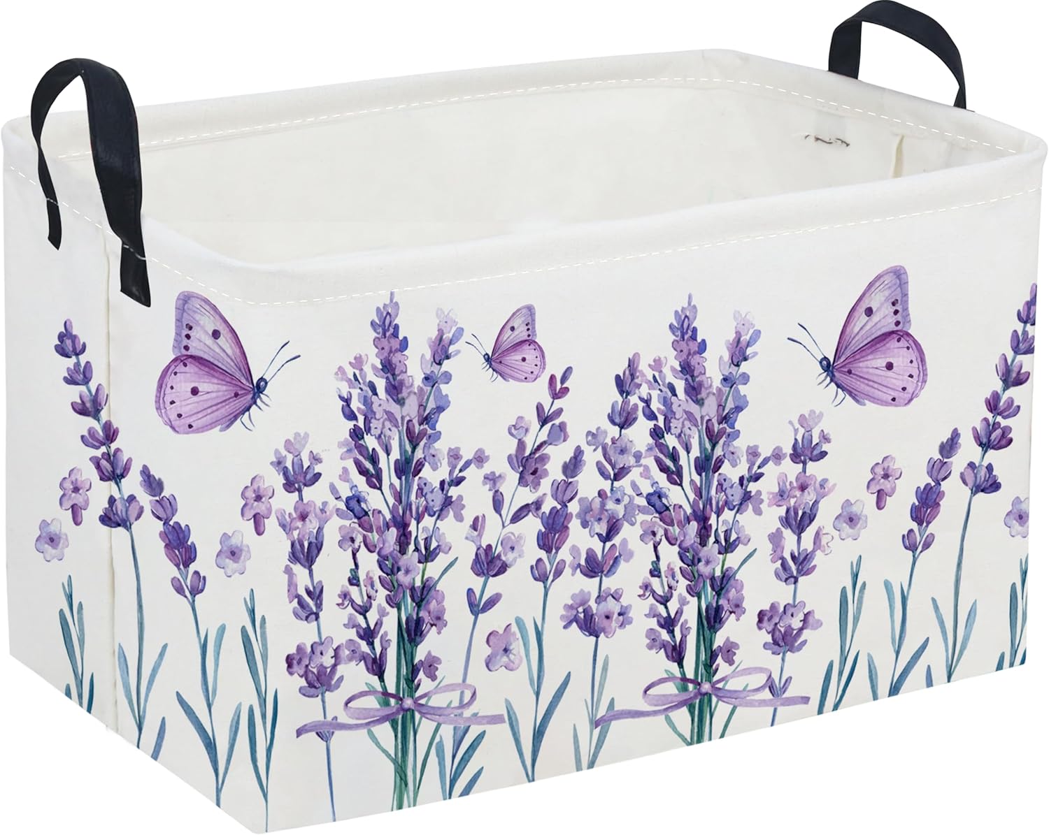 Rectangular Storage Basket with Handles, Paw Print