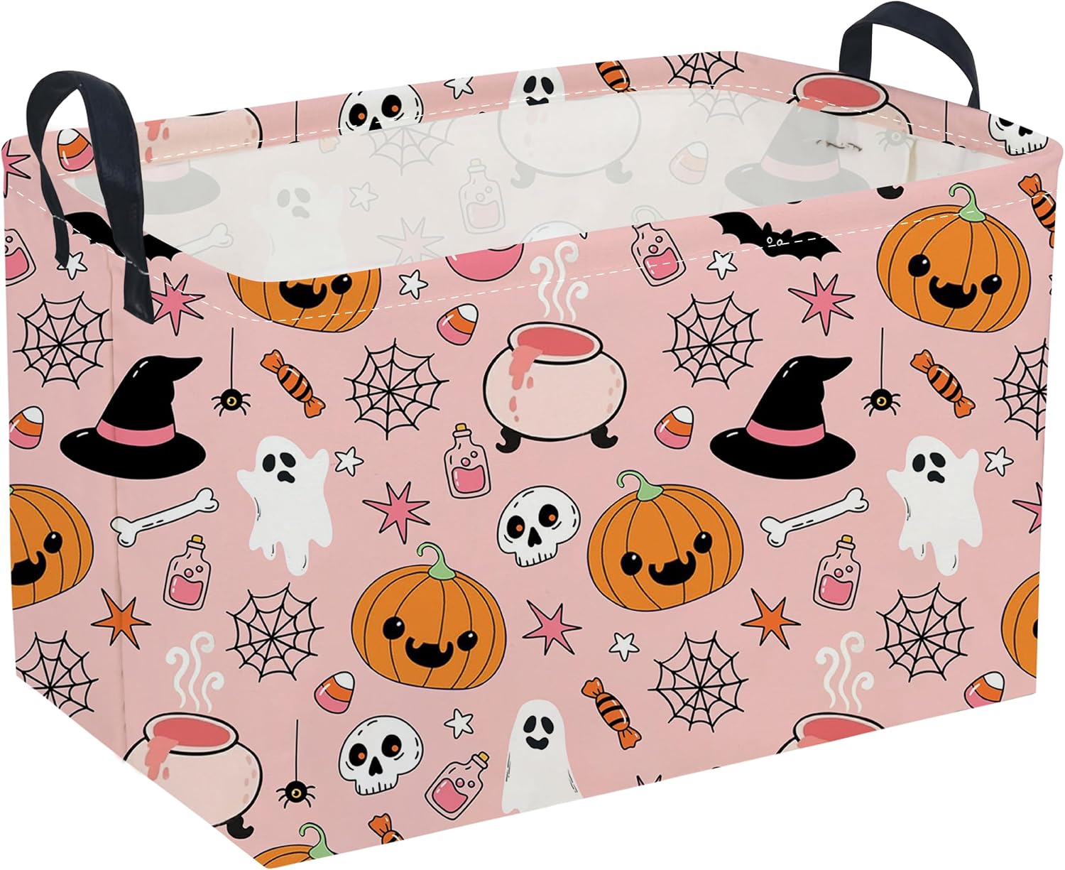 Rectangular Storage Basket with Handles, Paw Print