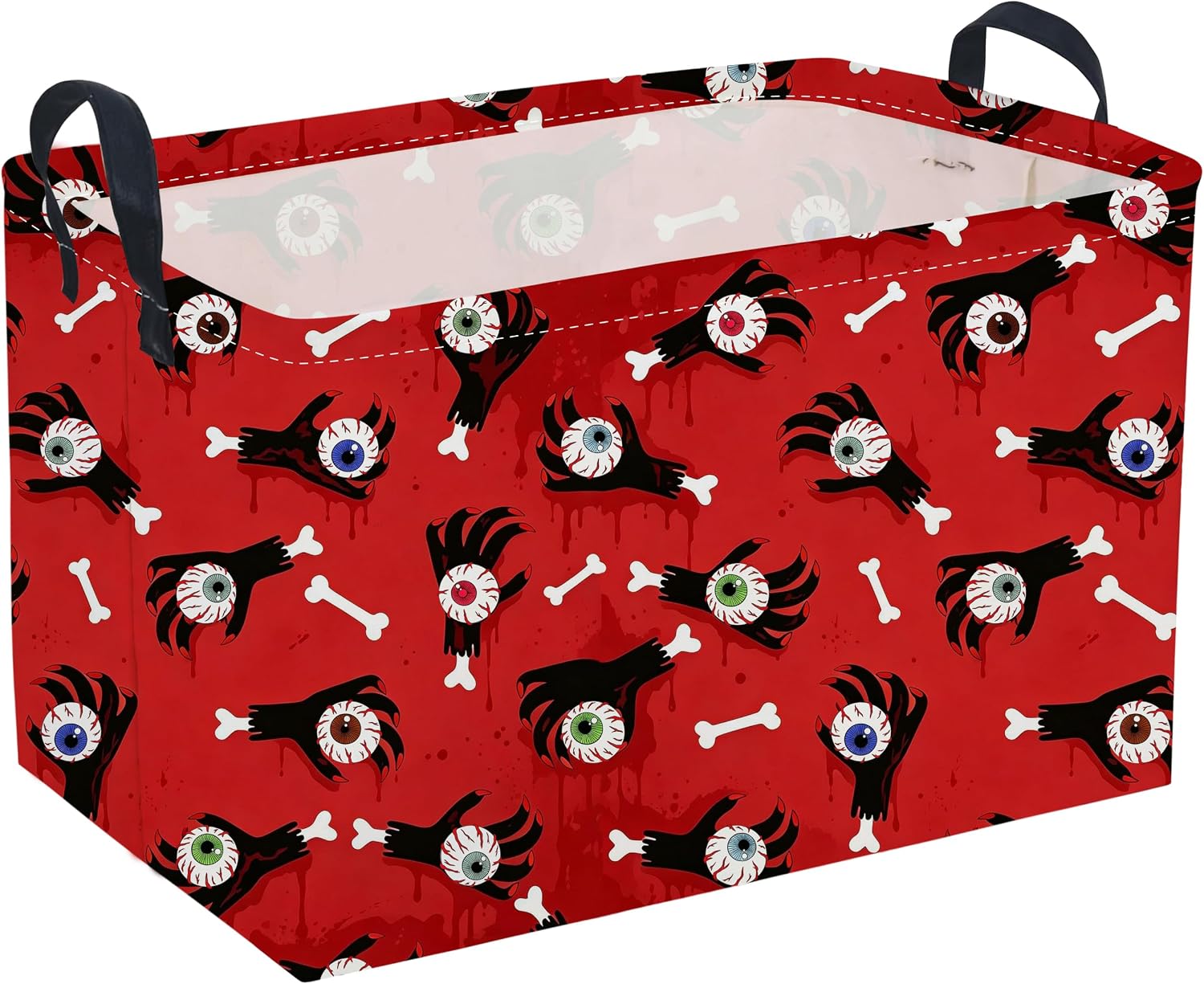 Rectangular Storage Basket with Handles, Paw Print