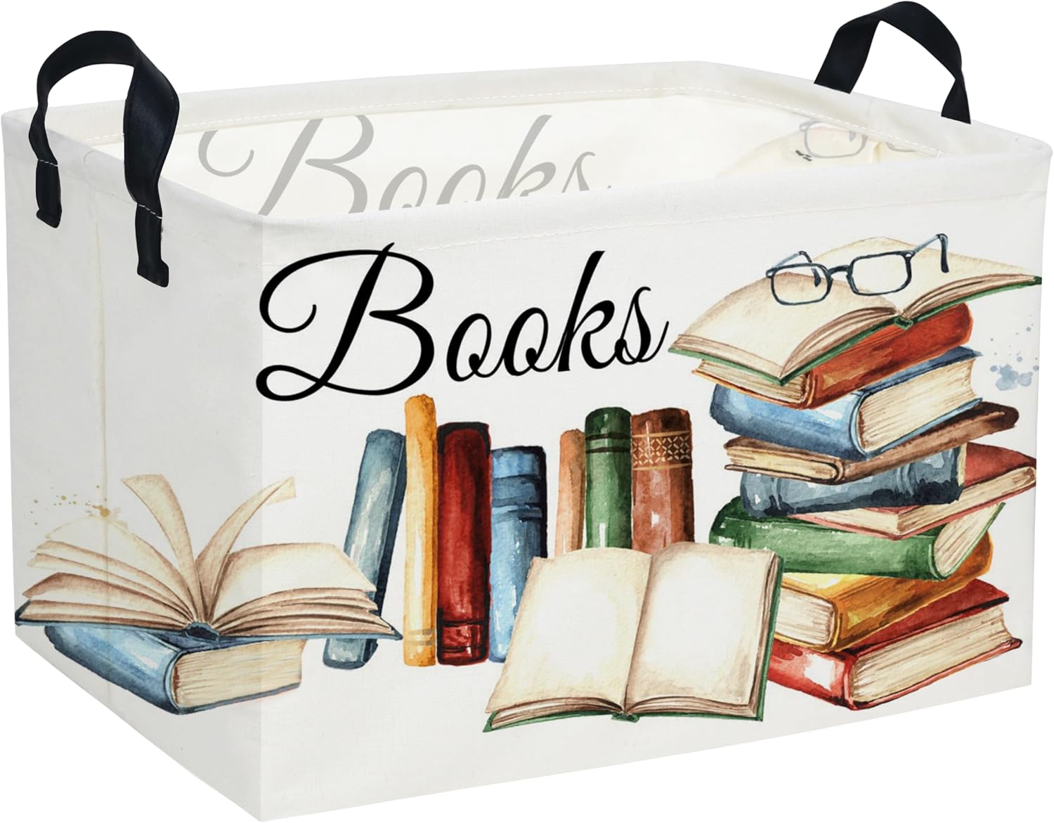 Rectangular Storage Basket with Handles, Paw Print