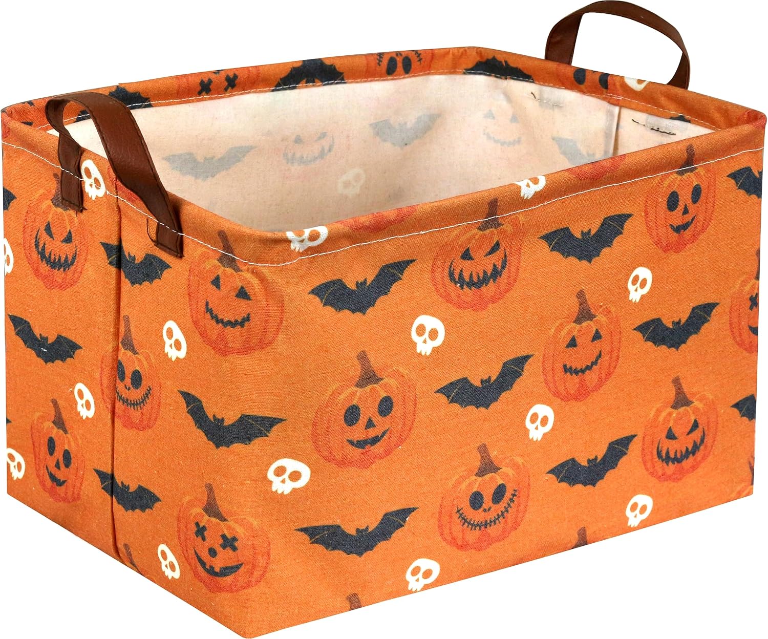 Rectangular Storage Basket with Handles, Paw Print
