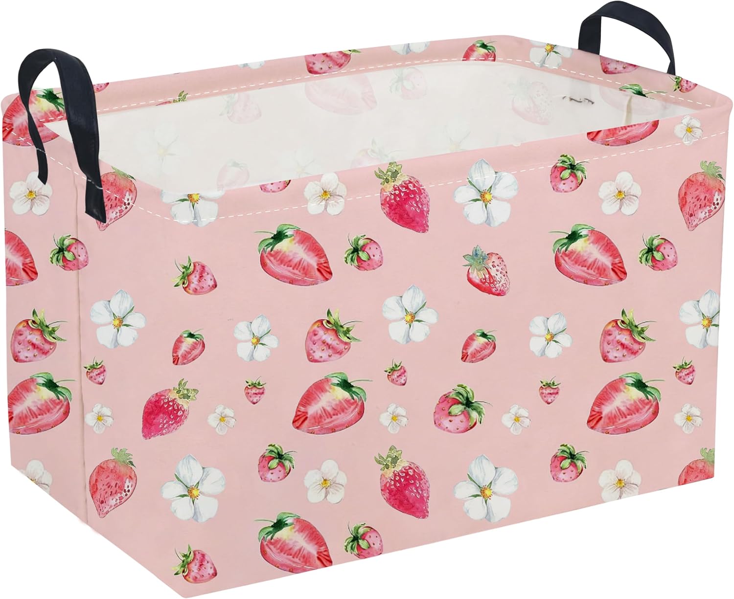 Rectangular Storage Basket with Handles, Paw Print