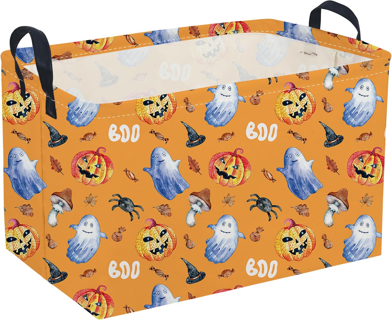 Rectangular Storage Basket with Handles, Paw Print