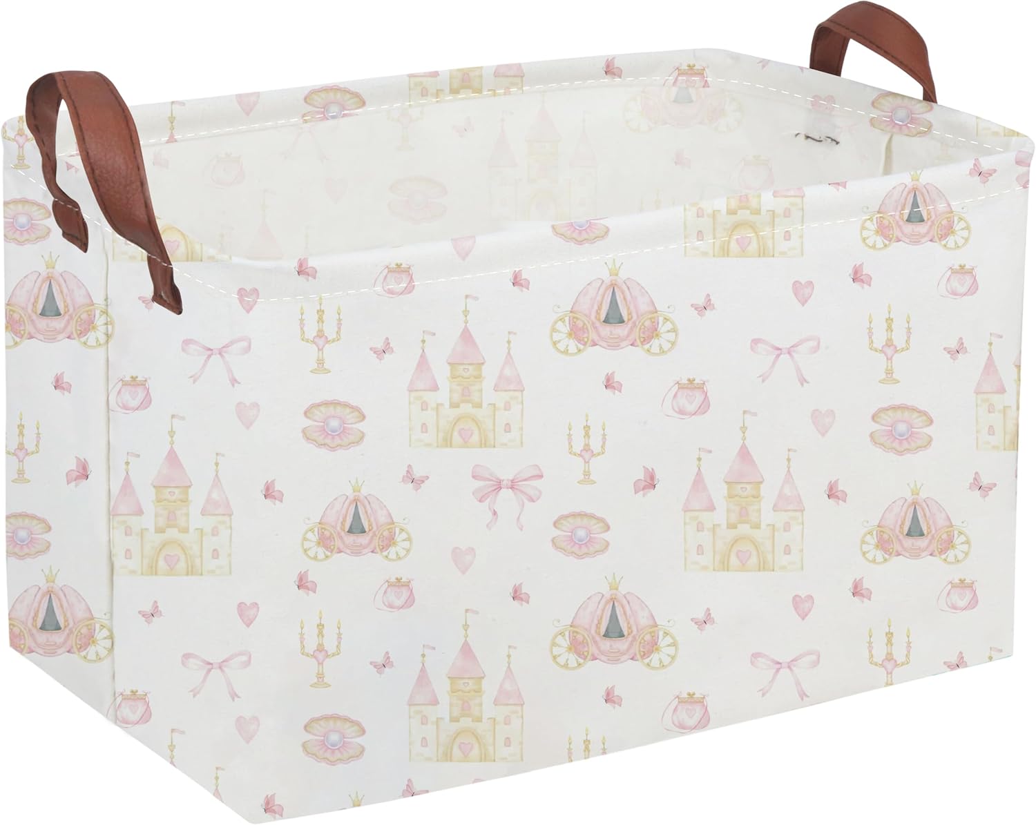 Rectangular Storage Basket with Handles, Paw Print