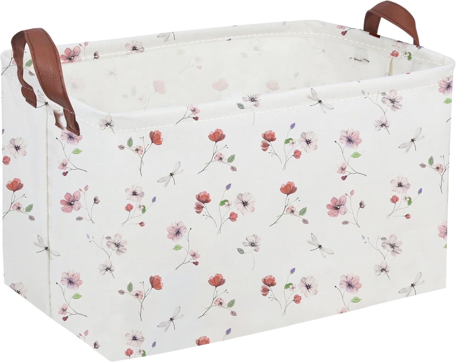 Rectangular Storage Basket with Handles, Paw Print