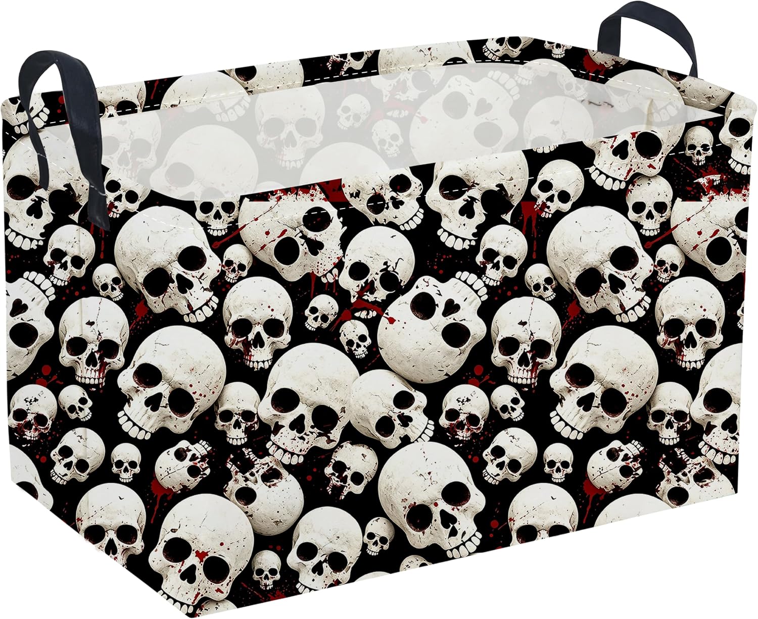 Rectangular Storage Basket with Handles, Paw Print