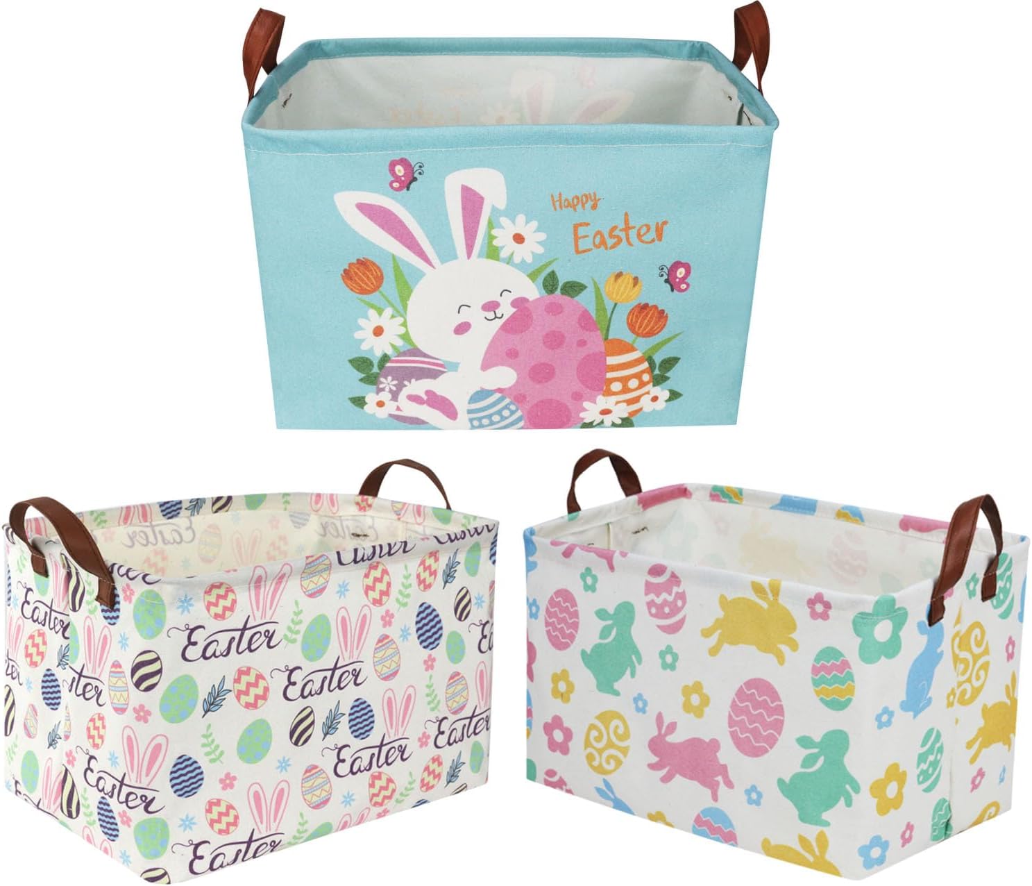 Rectangular Storage Basket with Handles, Paw Print