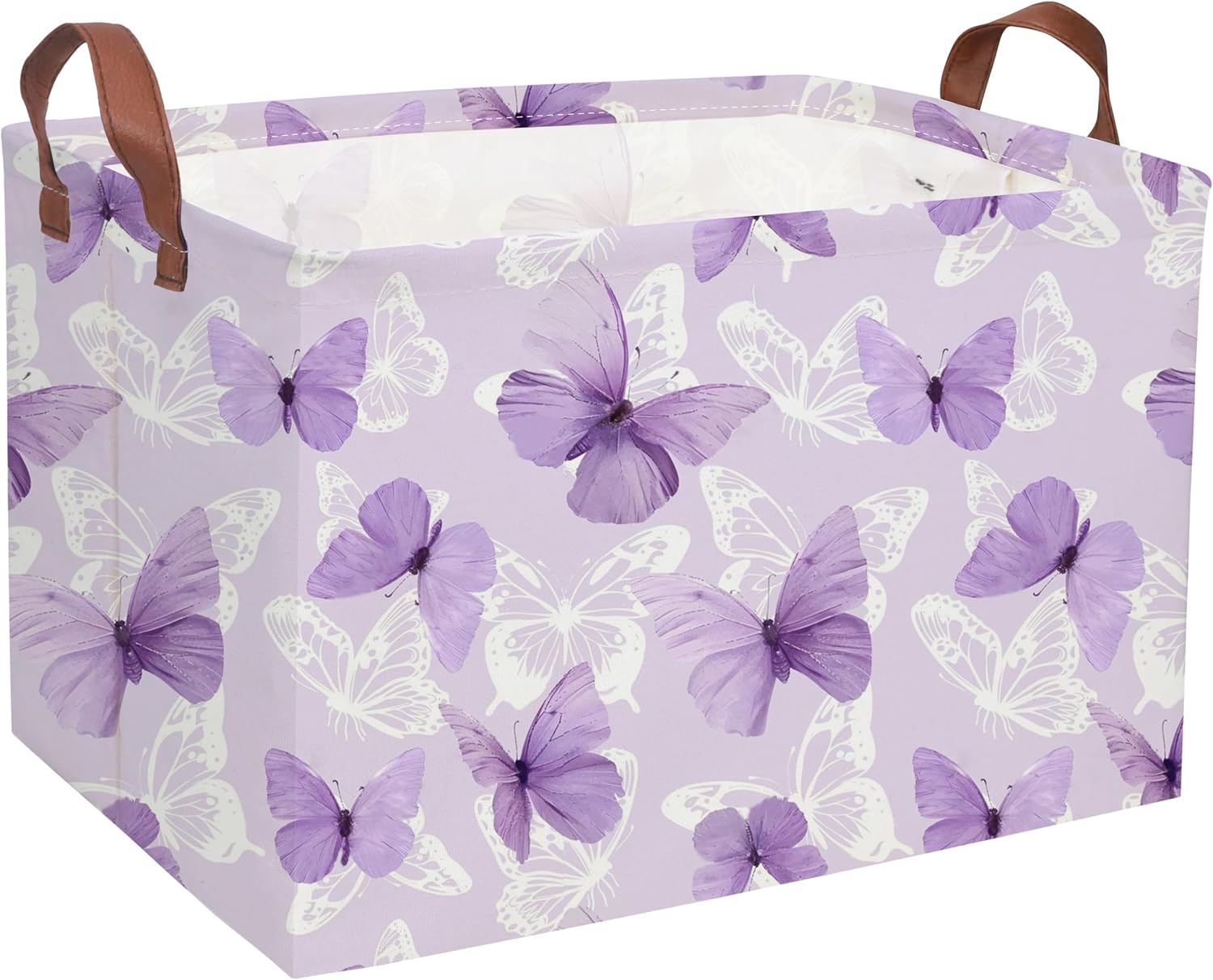 Rectangular Storage Basket with Handles, Paw Print