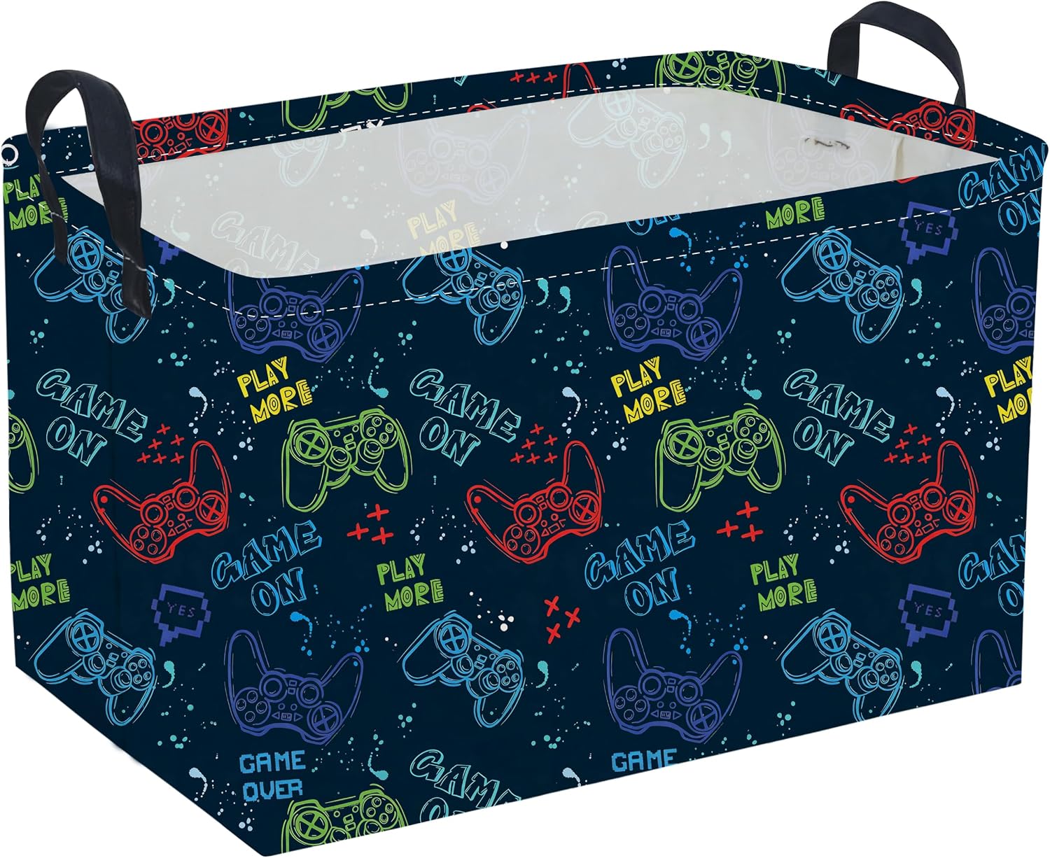 Rectangular Storage Basket with Handles, Paw Print
