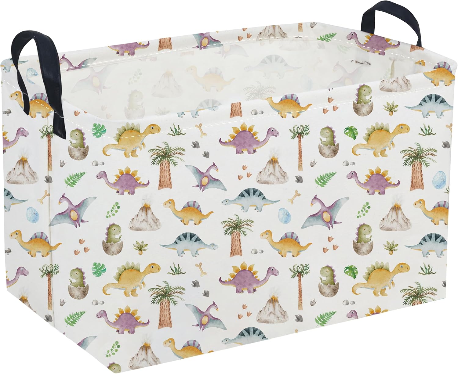 Rectangular Storage Basket with Handles, Paw Print