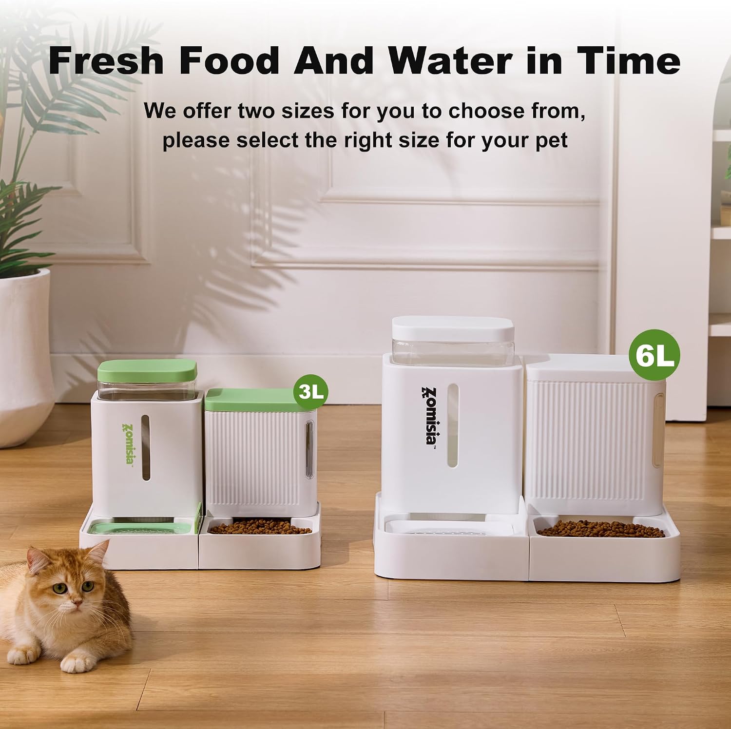 Rotating Gravity Feeder and Water Set, 0.8 Gallon