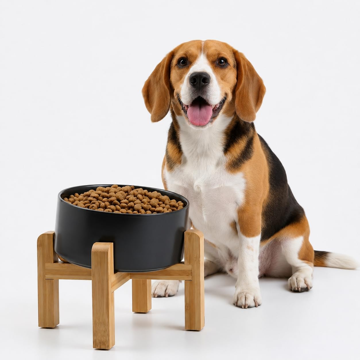 Slanted Ceramic Bowl with Stand, 28 oz