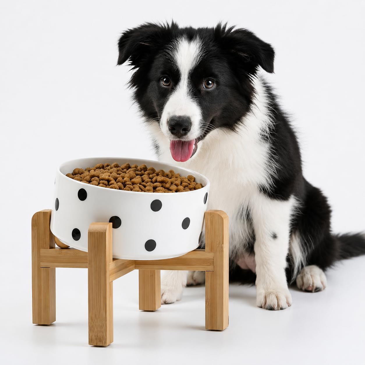 Slanted Ceramic Bowl with Stand, 28 oz